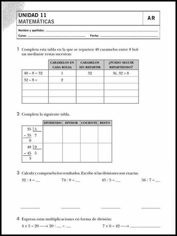 Exercícios de matemática para crianças de 8 anos 60