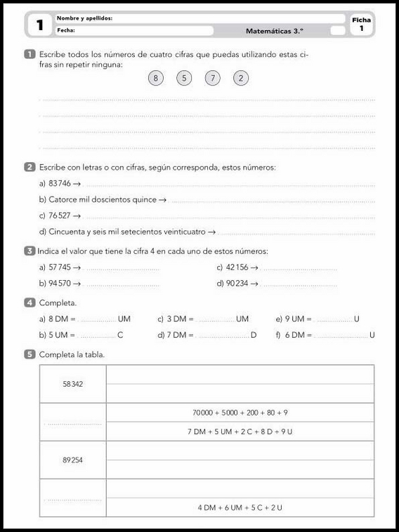 Exercícios de matemática para crianças de 8 anos 88