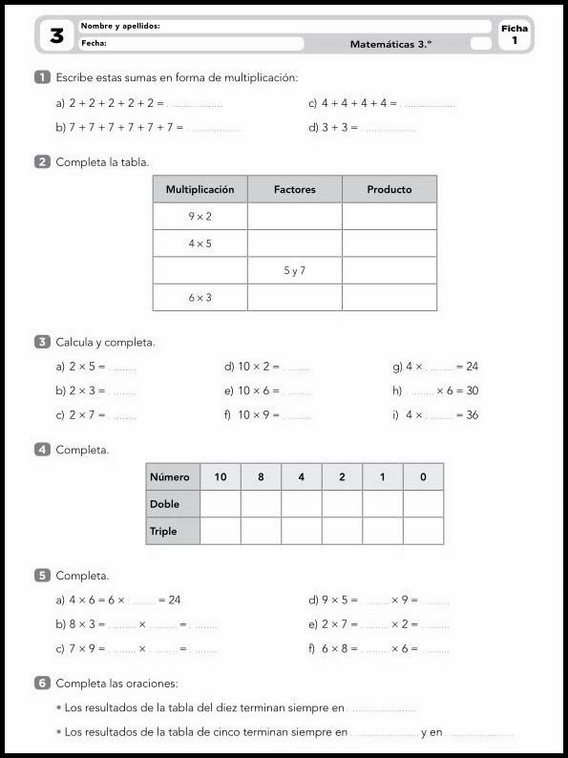 Exercícios de matemática para crianças de 8 anos 92