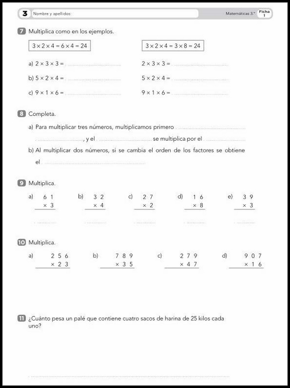 Exercícios de matemática para crianças de 8 anos 93