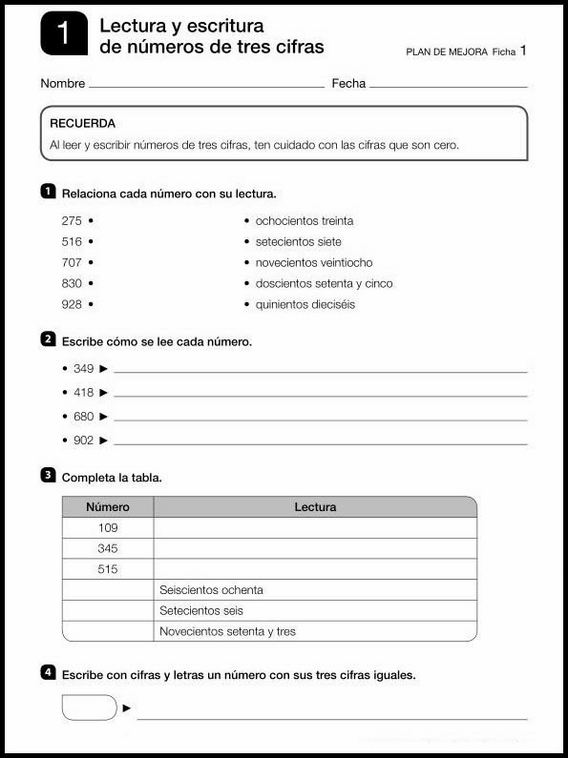 Revisões de matemática para crianças de 8 anos 1