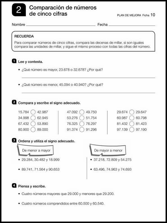 Revisões de matemática para crianças de 8 anos 10