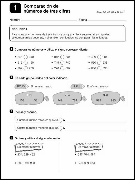 Maths Review Worksheets for 8-Year-Olds 3