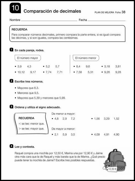 Revisões de matemática para crianças de 8 anos 38