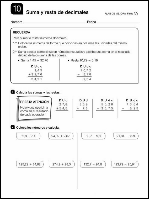 8 años 3º Educacion Primaria Repaso 39