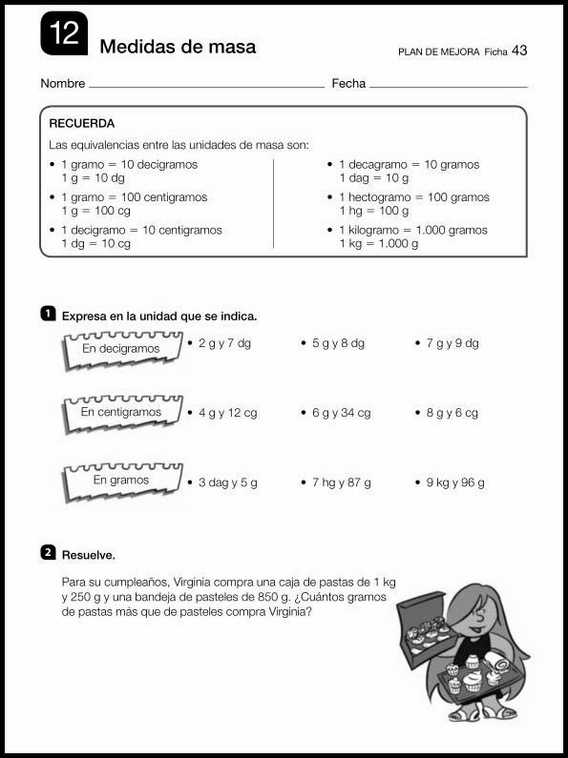 Revisões de matemática para crianças de 8 anos 43