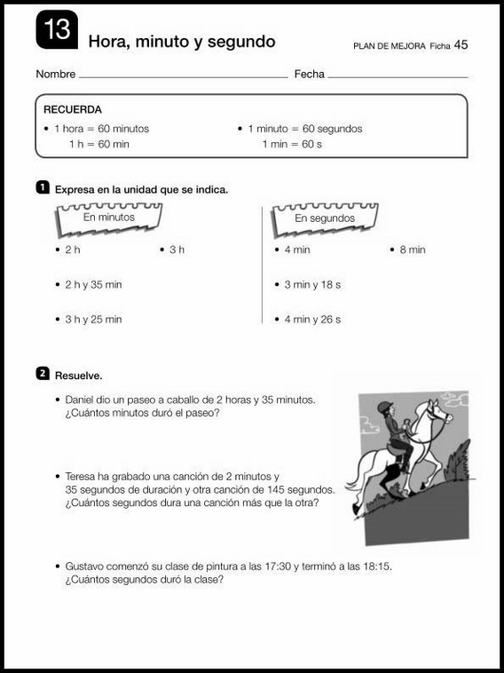 Revisões de matemática para crianças de 8 anos 45