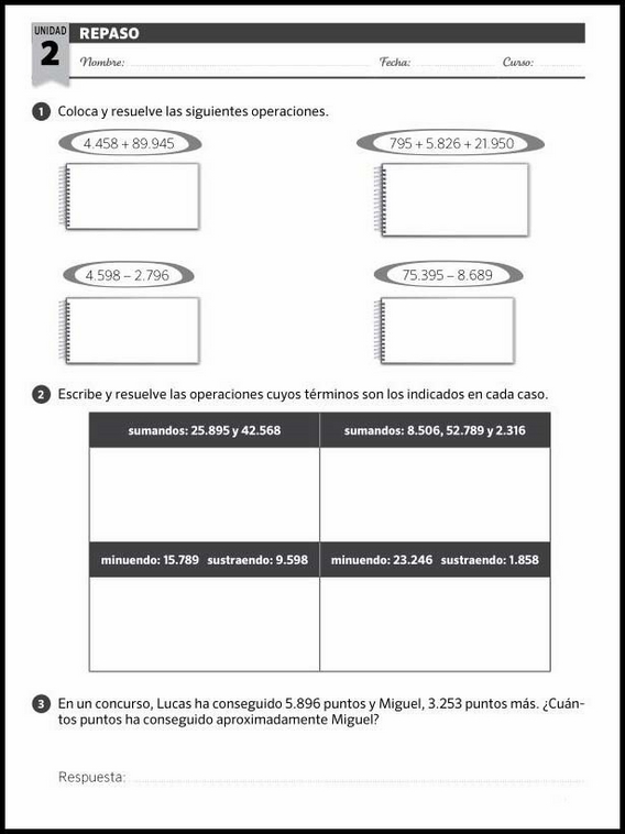 Revisões de matemática para crianças de 8 anos 56