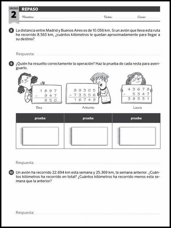 Revisões de matemática para crianças de 8 anos 58