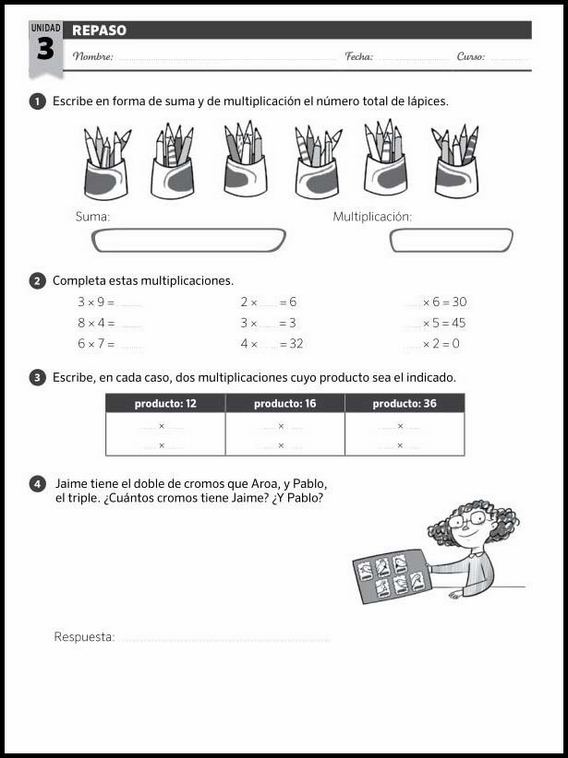 Revisões de matemática para crianças de 8 anos 60