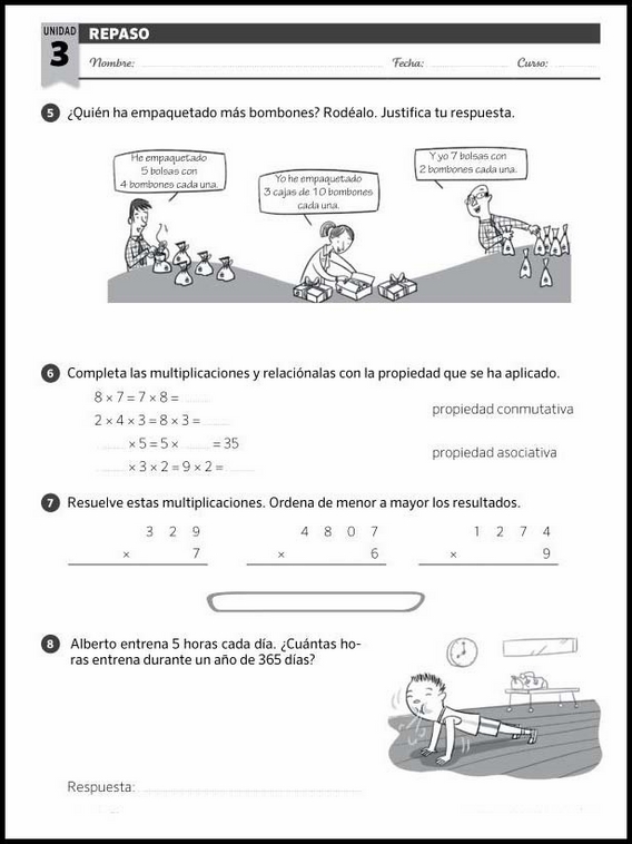 Revisões de matemática para crianças de 8 anos 62