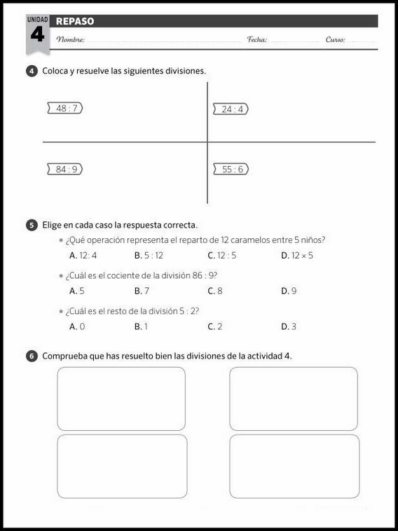 Revisões de matemática para crianças de 8 anos 65