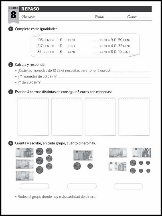 Révisions de mathématiques pour enfants de 8 ans 78