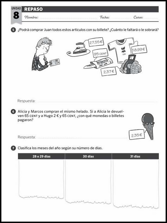 8-vuotiaiden matematiikan kertaamistehtäviä 79