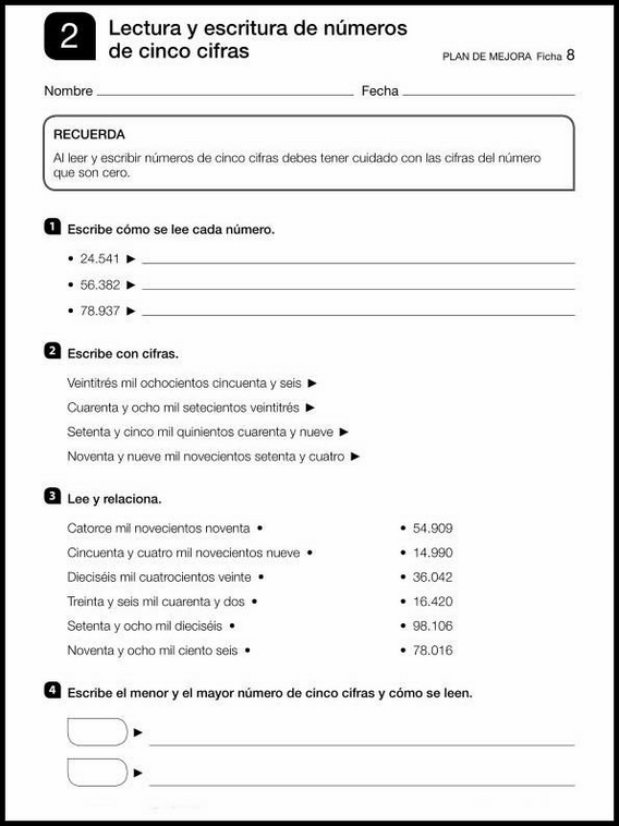 Revisões de matemática para crianças de 8 anos 8