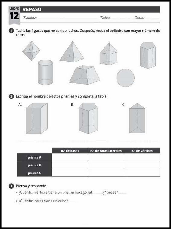 Maths Review Worksheets for 8-Year-Olds 92