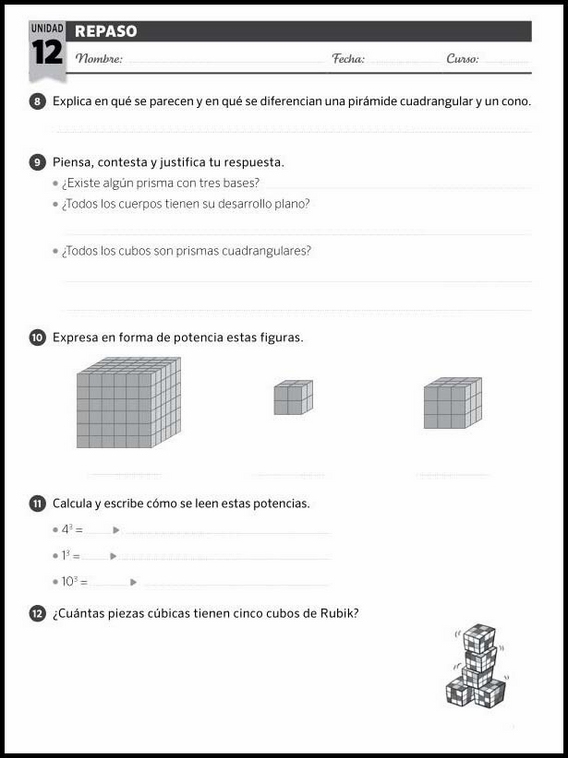 Revisões de matemática para crianças de 8 anos 94