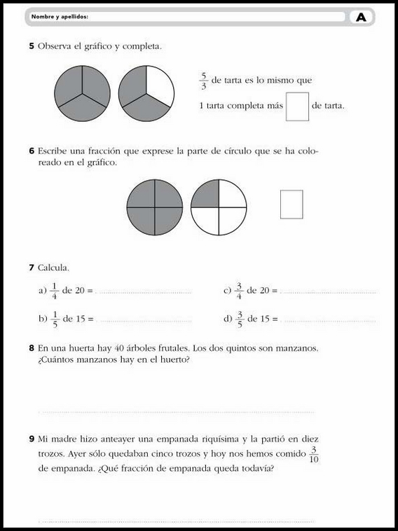 Matematikuppgifter för 9-åringar 10