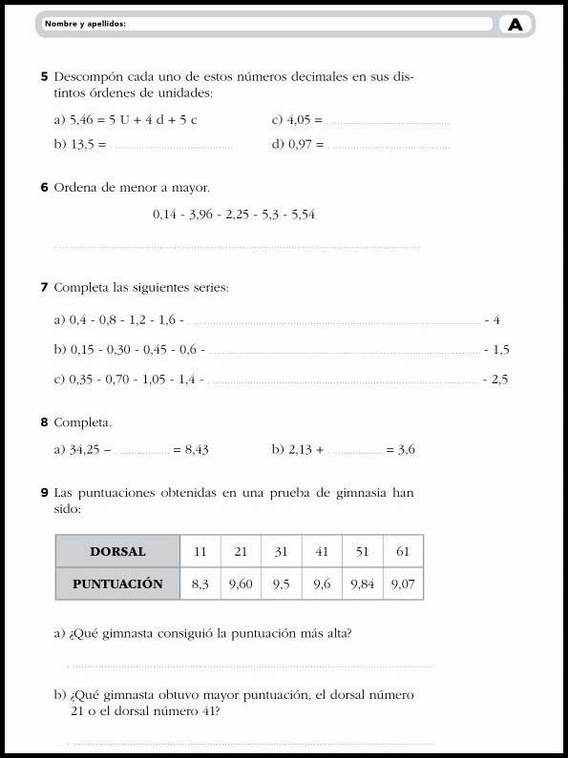 Exercices de mathématiques pour enfants de 9 ans 12