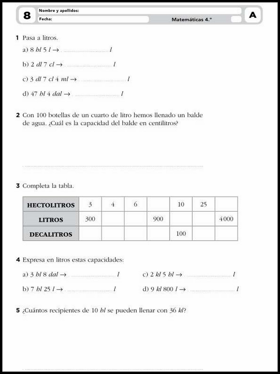 Mathe-Arbeitsblätter für 9-Jährige 15