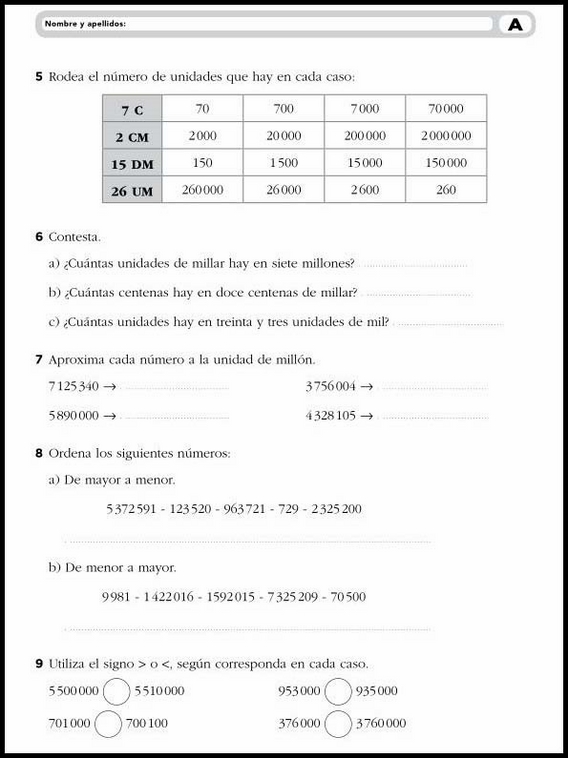 Atividades de matemática para crianças de 9 anos 2