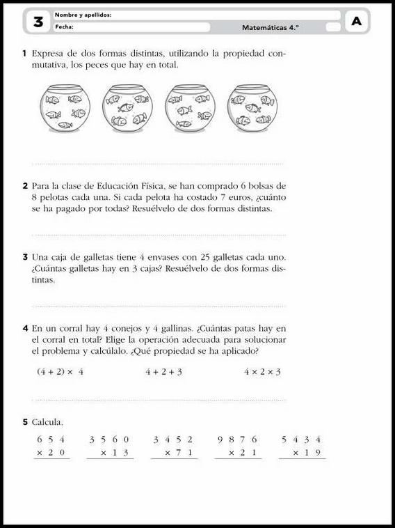 Exercices de mathématiques pour enfants de 9 ans 5