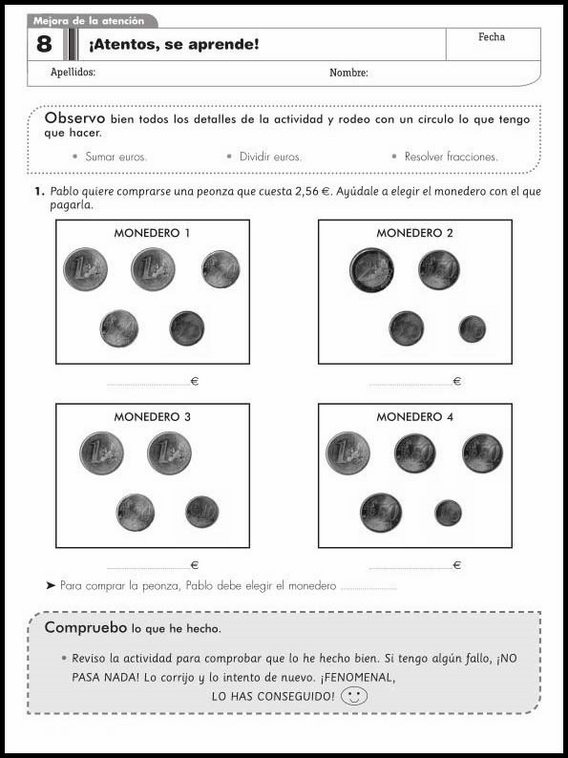 9-vuotiaiden matematiikan harjoituksia 55