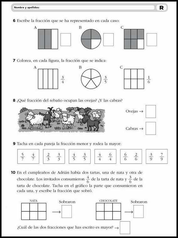 9 años 4º Educacion Primaria Refuerzo 10