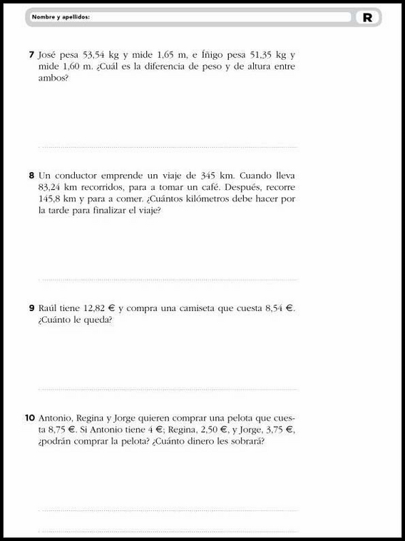 Exercícios de matemática para crianças de 9 anos 12