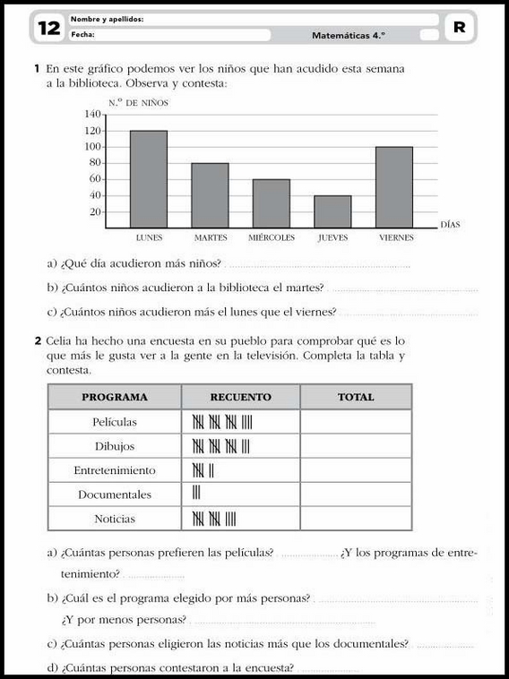 9 años 4º Educacion Primaria Refuerzo 23