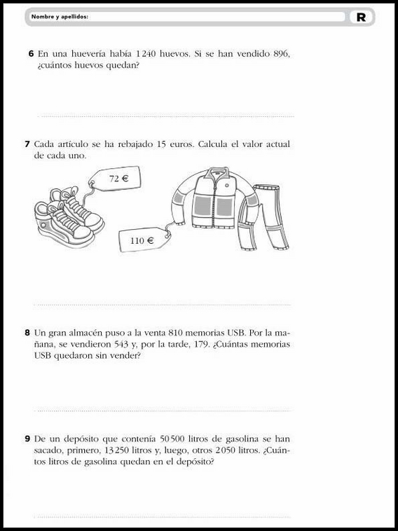 Exercícios de matemática para crianças de 9 anos 4