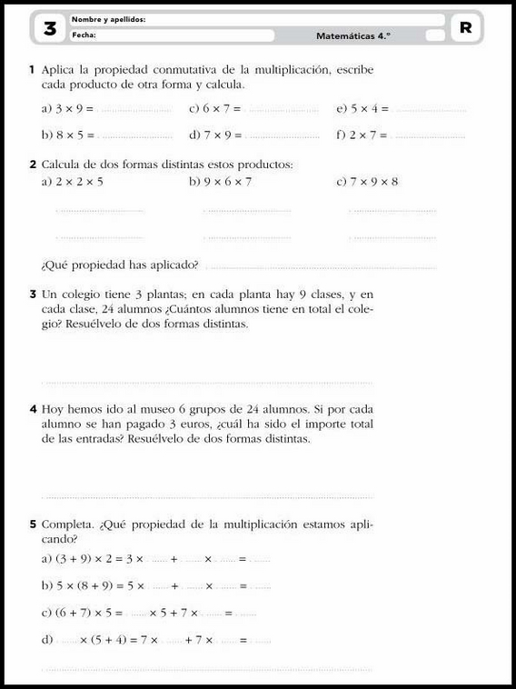 Exercícios de matemática para crianças de 9 anos 5