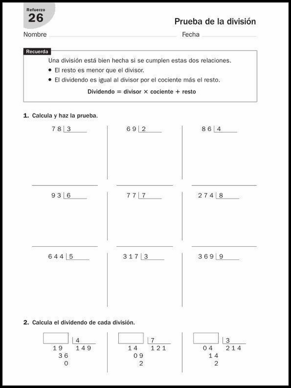 9 años 4º Educacion Primaria Refuerzo 50