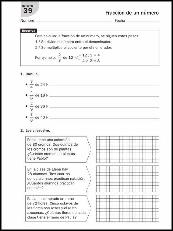 9 años 4º Educacion Primaria Refuerzo 63