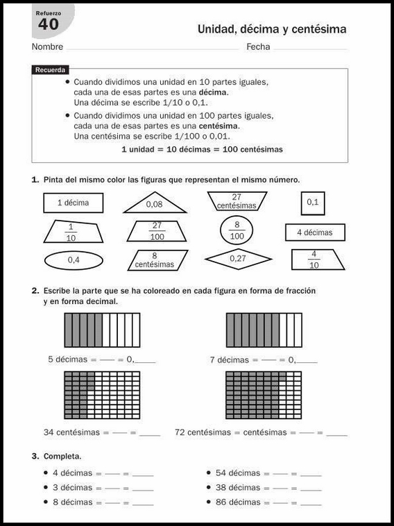 9 años 4º Educacion Primaria Refuerzo 64