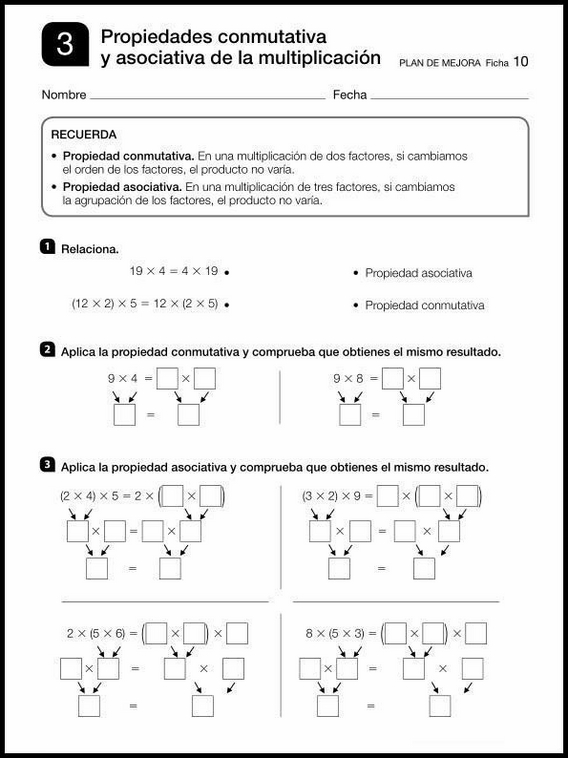 Mathe-Wiederholungsblätter für 9-Jährige 10