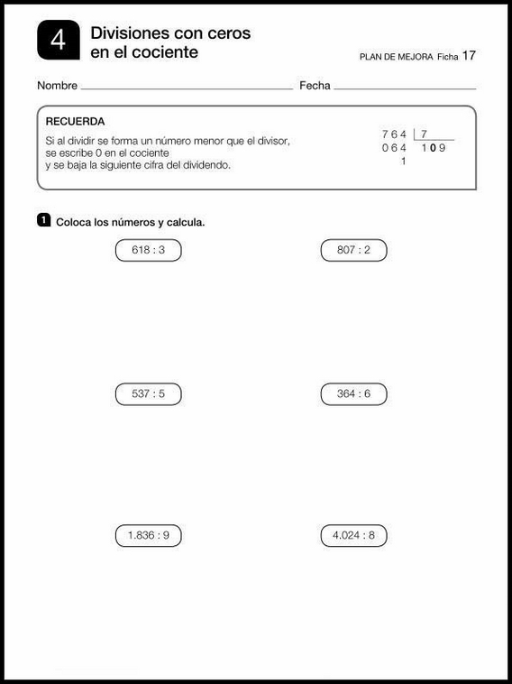 9 años 4º Educacion Primaria Repaso 17