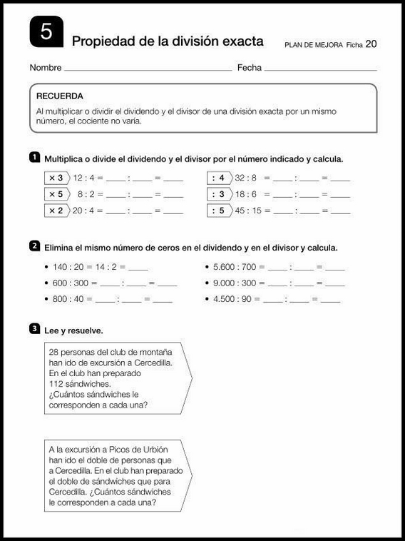 9 años 4º Educacion Primaria Repaso 20