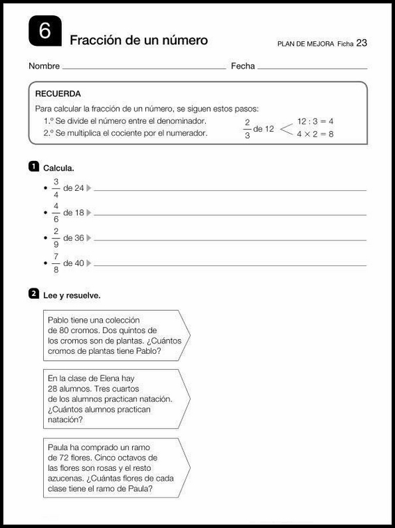 9 años 4º Educacion Primaria Repaso 23