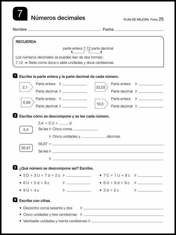 Revisões de matemática para crianças de 9 anos 25