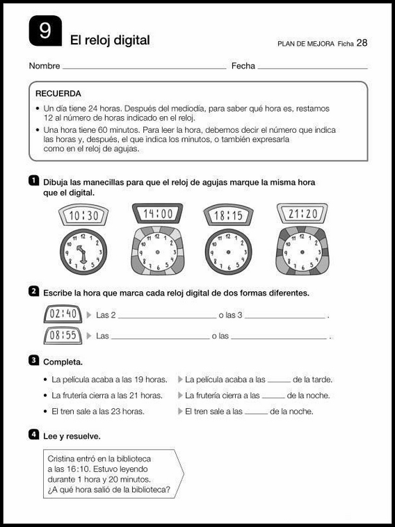 Esercizi di ripasso per bambini di 9 anni 28