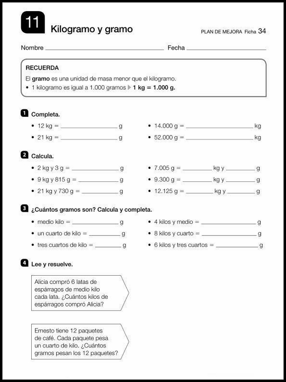 Revisões de matemática para crianças de 9 anos 34