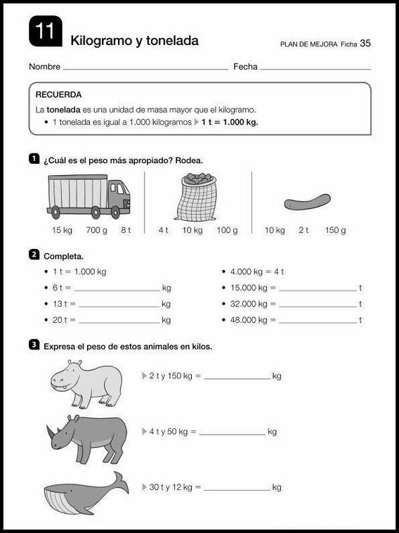 Revisões de matemática para crianças de 9 anos 35