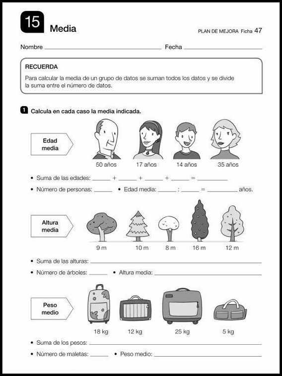 Revisões de matemática para crianças de 9 anos 47