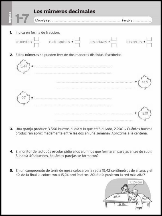 Révisions de mathématiques pour enfants de 9 ans 54