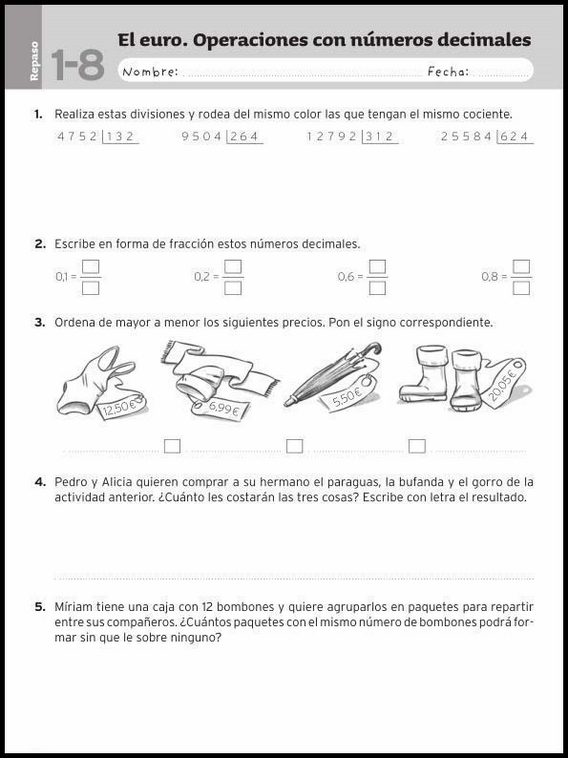 9 años 4º Educacion Primaria Repaso 55