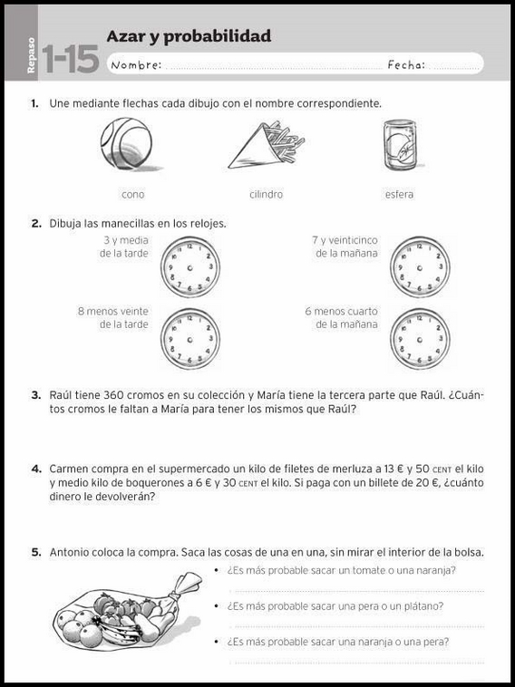 Revisões de matemática para crianças de 9 anos 62