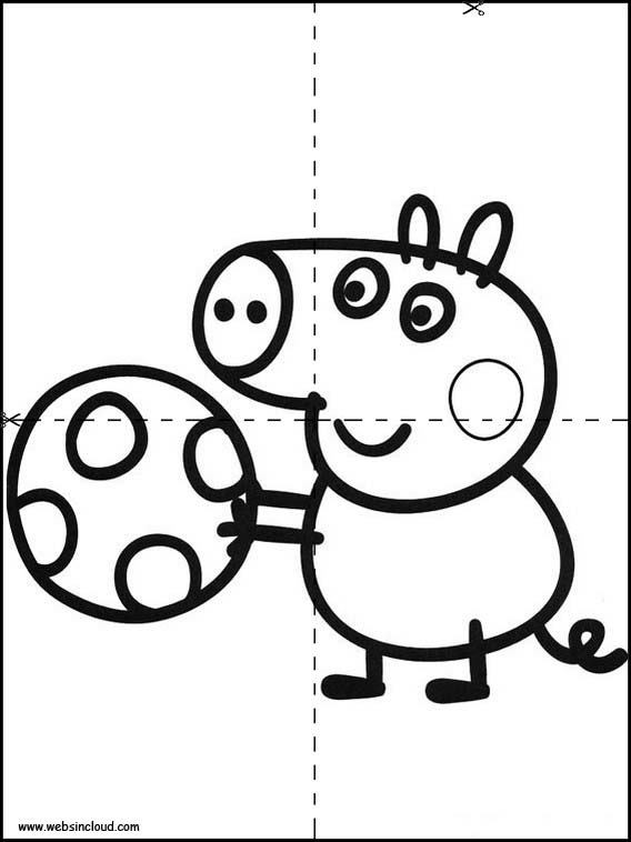 Peppa Pig Printable Jigsaw Puzzles To Cut Out 1