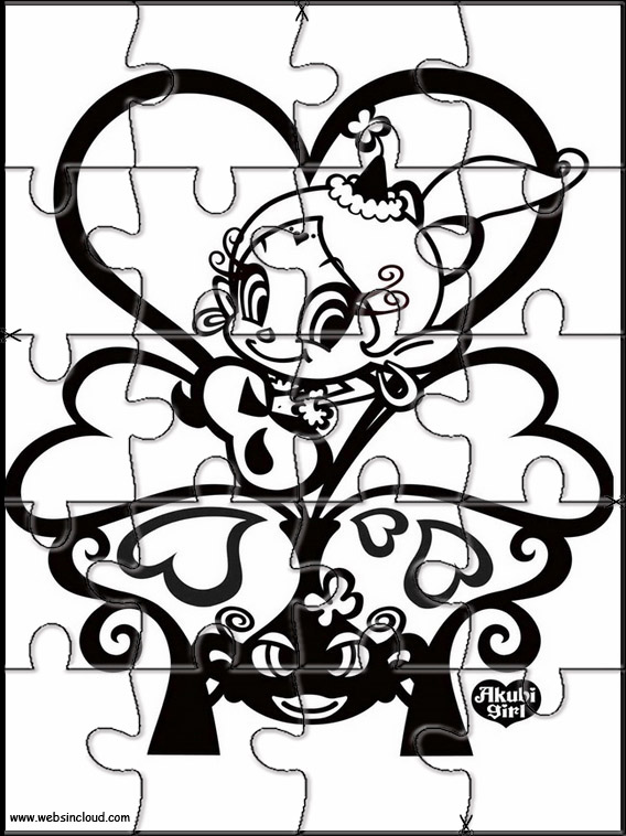 Akubi Girl Printable Jigsaw 2