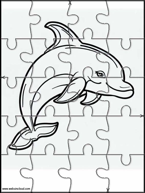 Rompecabezas Online Recortables para Ninos Delfines Animales 3